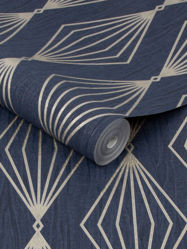Art For The Home Dark Grey Boutique Marquise Geo 10M Wallpaper - Image 3 of 3