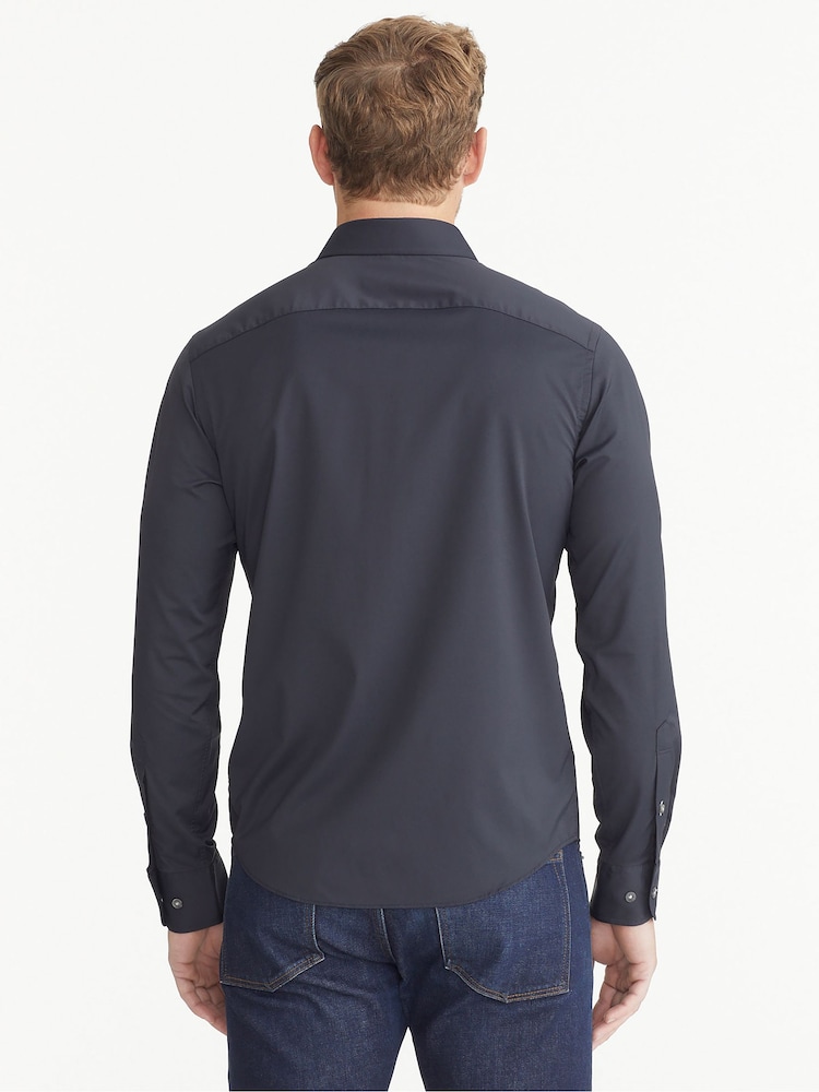 UNTUCKit Black Wrinkle-Free Performance Relaxed Fit Gironde Shirt - Image 2 of 5