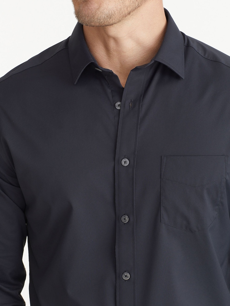 UNTUCKit Black Wrinkle-Free Performance Relaxed Fit Gironde Shirt - Image 3 of 5