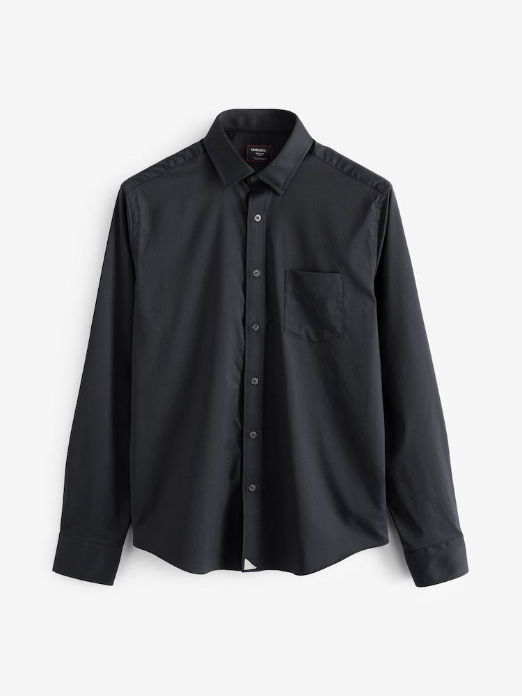 UNTUCKit Black Wrinkle-Free Performance Relaxed Fit Gironde Shirt - Image 5 of 5