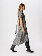 Whistles Mixed Spot V-Neck Midi Dress - Bild 2 von 4