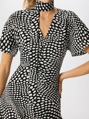 Whistles Mixed Spot V-Neck Midi Dress - Bild 3 von 4