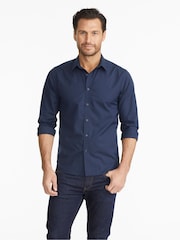 UNTUCKit Blue 100% Cotton Wrinkle-Free Relaxed Fit Castello Shirt - Image 1 of 6