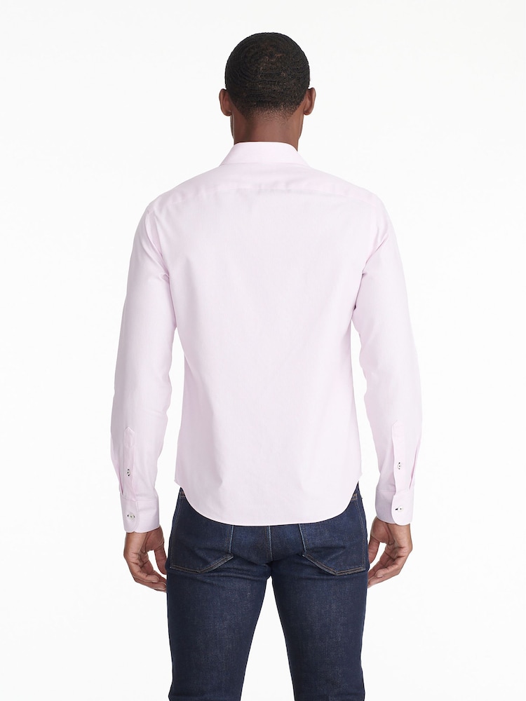 UNTUCKit Pink Wrinkle-Free Slim Fit Douro 100% Cotton Shirt - Image 2 of 5