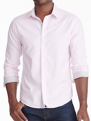 UNTUCKit Pink Wrinkle-Free Slim Fit Douro 100% Cotton Shirt - Image 3 of 5