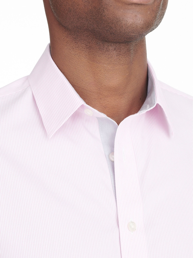 UNTUCKit Pink Wrinkle-Free Slim Fit Douro 100% Cotton Shirt - Image 5 of 5