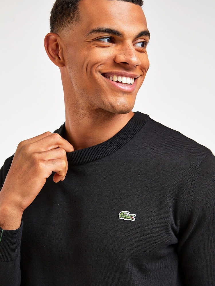 Lacoste 100% Cotton Crew Neck Sweater - Image 4 of 7