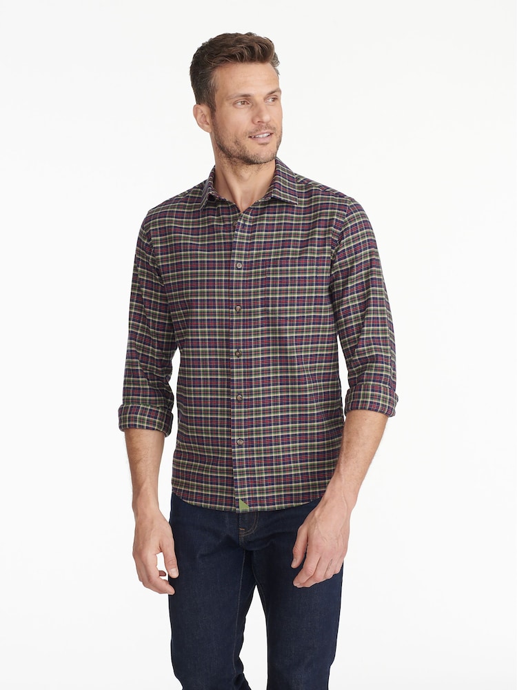 UNTUCKit Blue Flannel Regular Fit Thelander Shirt - Image 1 of 5