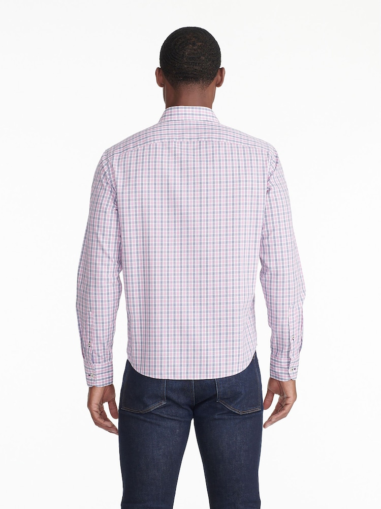 UNTUCKit Pink/Blue 100% Cotton Wrinkle-Free Slim Fit Dolcetto Shirt - Image 2 of 6