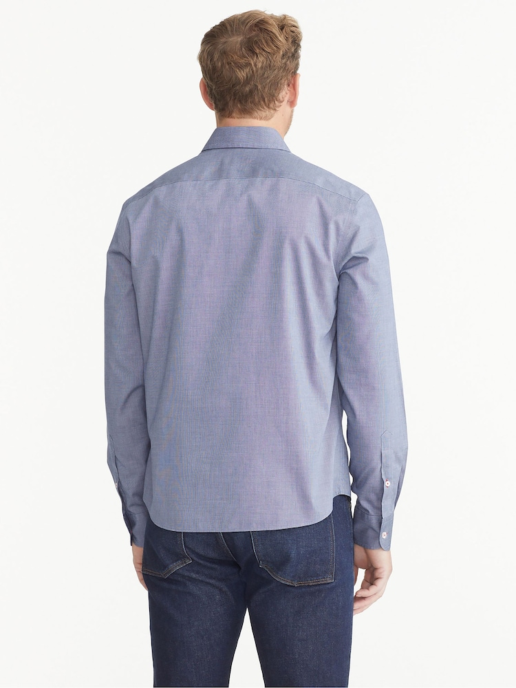 Синий/Серый - UNTUCKit Slim Fit 100% Cotton Wrinkle Free Pio Cesare Shirt - Изображение 2 из 4