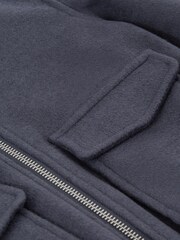 Reiss Airforce Blue Shuffle 13-14 yrs Wool Blend Zip-Through Jacket - Image 6 of 6