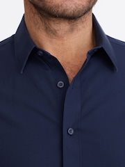 UNTUCKit Navy Blue 100% Cotton Wrinkle-Free Relaxed Fit Castello Shirt - Image 3 of 6