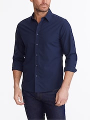 UNTUCKit Navy Blue 100% Cotton Wrinkle-Free Relaxed Fit Castello Shirt - Image 4 of 6