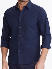 UNTUCKit Navy Blue 100% Cotton Wrinkle-Free Relaxed Fit Castello Shirt - Image 6 of 6