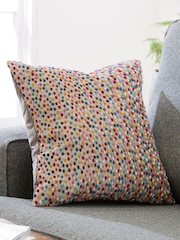 Multi Cut Velvet Spot 43 x 43cm Cushion - Image 1 of 6