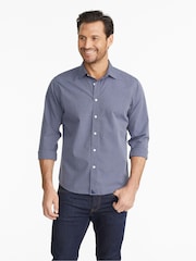 UNTUCKit Blue Regular Fit 100% Cotton Wrinkle Free Orville Shirt - Image 4 of 6