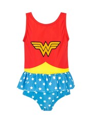 Character Red Kids Wonder Woman Swimsuit - Image 1 of 2