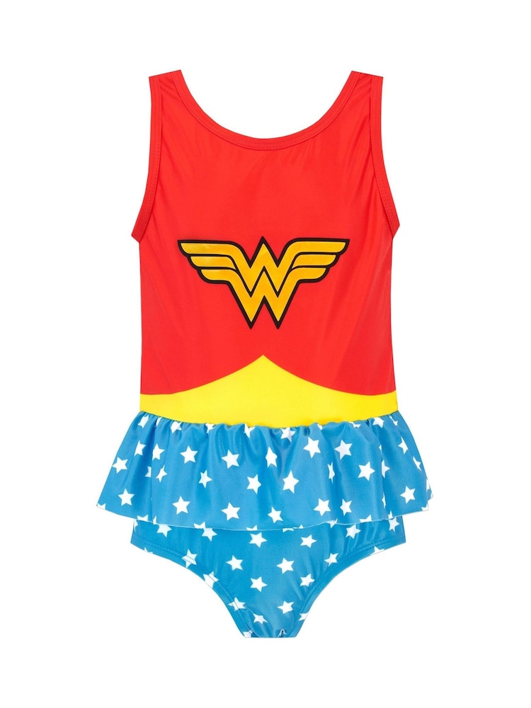 Character Red Kids Wonder Woman Swimsuit - Image 1 of 2 Character Red Kids Wonder Woman Swimsuit - Image 1 of 2