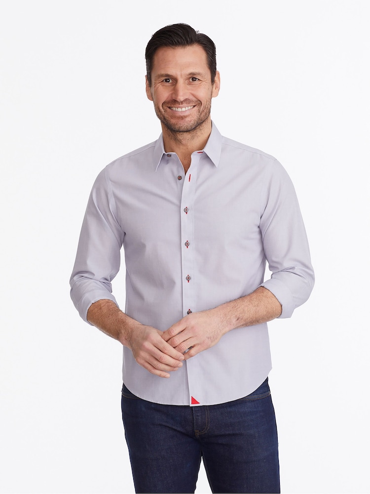 UNTUCKit Purple Wrinkle-Free Relaxed Fit Rubican 100% Cotton Shirt - Image 1 of 6