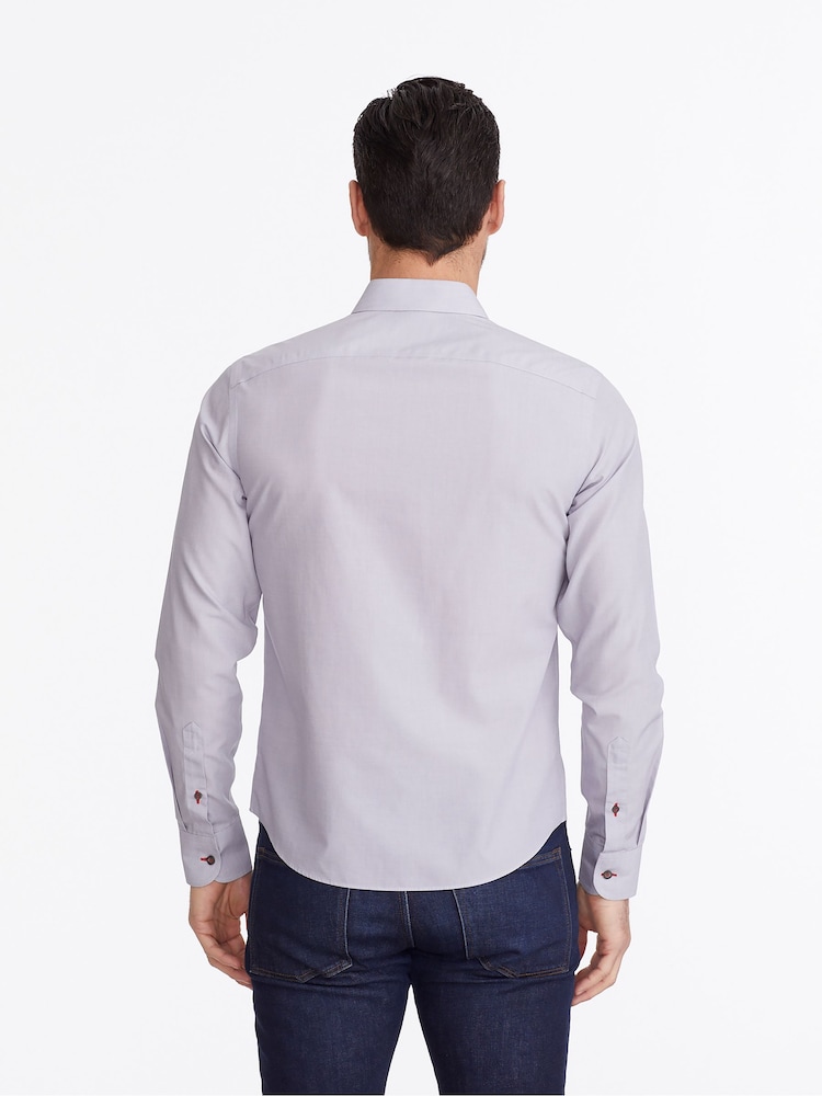 UNTUCKit Purple Wrinkle-Free Relaxed Fit Rubican 100% Cotton Shirt - Image 2 of 6