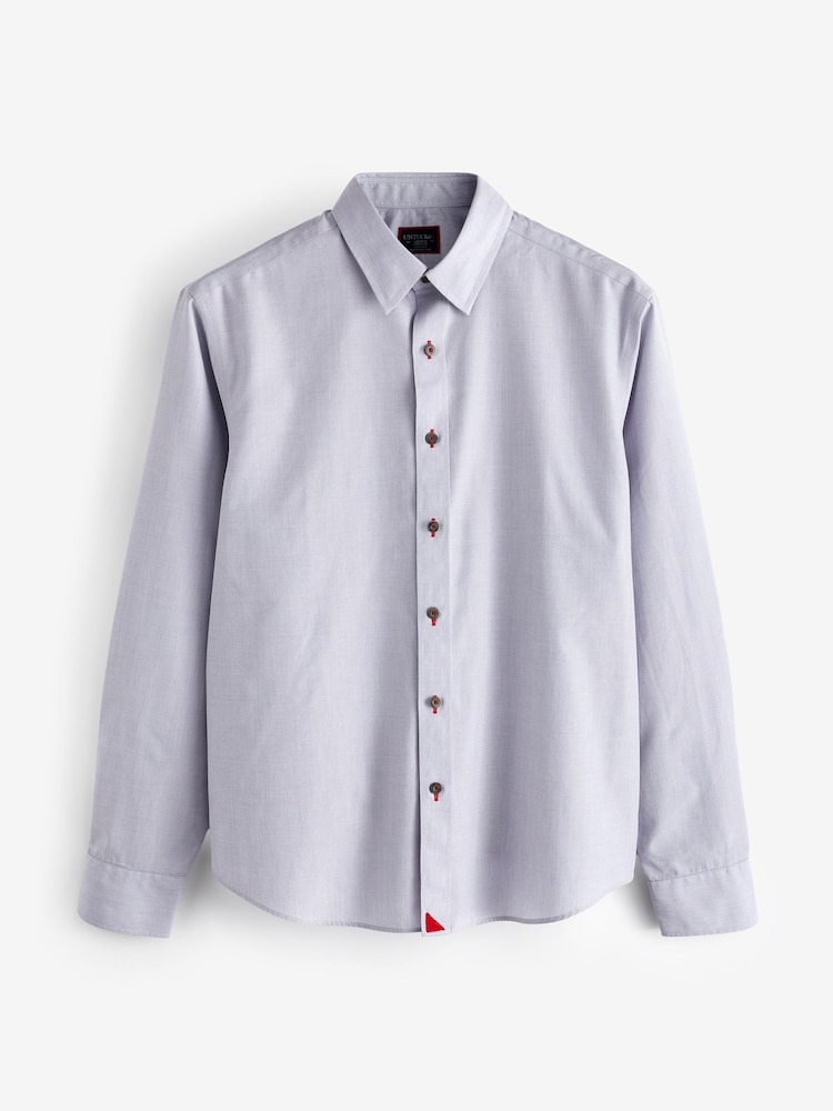 UNTUCKit Purple Wrinkle-Free Relaxed Fit Rubican 100% Cotton Shirt - Image 5 of 6