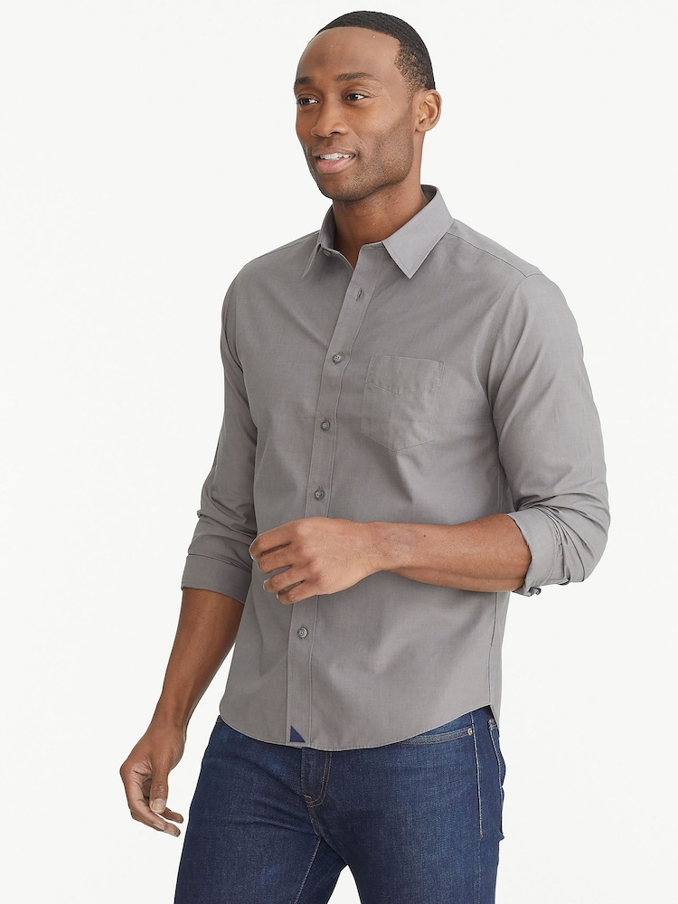 UNTUCKit Dark Grey 100% Cotton Wrinkle-Free Slim Fit Sangiovese Shirt - Image 1 of 5