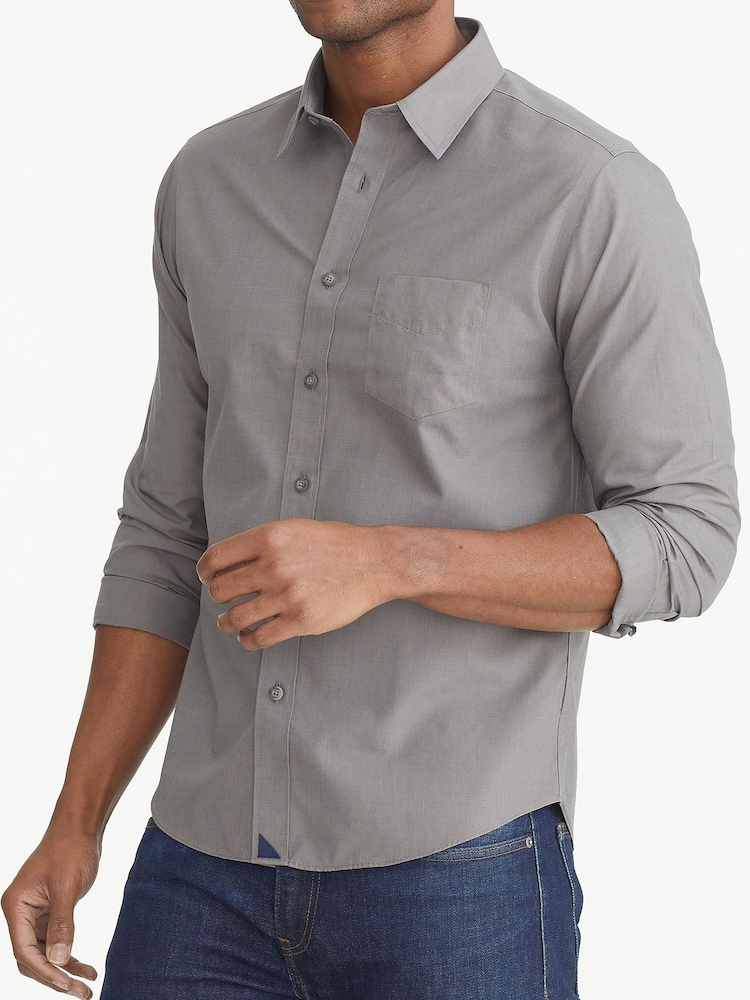 UNTUCKit Dark Grey 100% Cotton Wrinkle-Free Slim Fit Sangiovese Shirt - Image 5 of 5