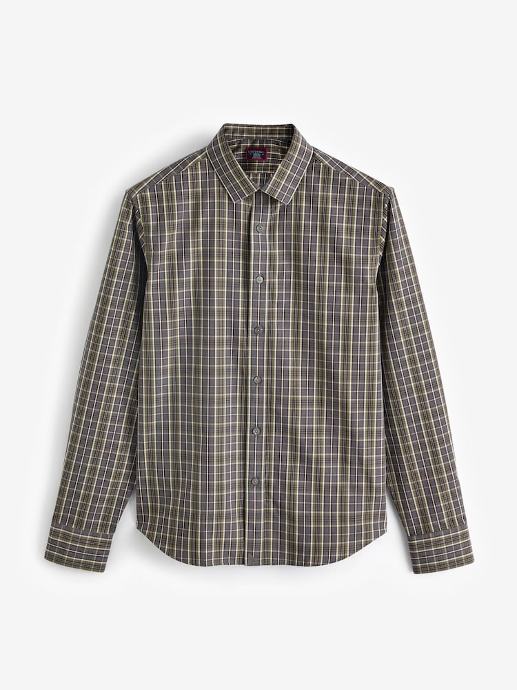 Серый - UNTUCKit Regular Fit Wrinkle Free Robertson 100% Cotton Shirt - Изображение 5 из 5