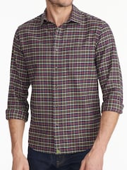 UNTUCKit Purple Regular Fit 100% Cotton Flannel Thelander Shirt - Image 4 of 4