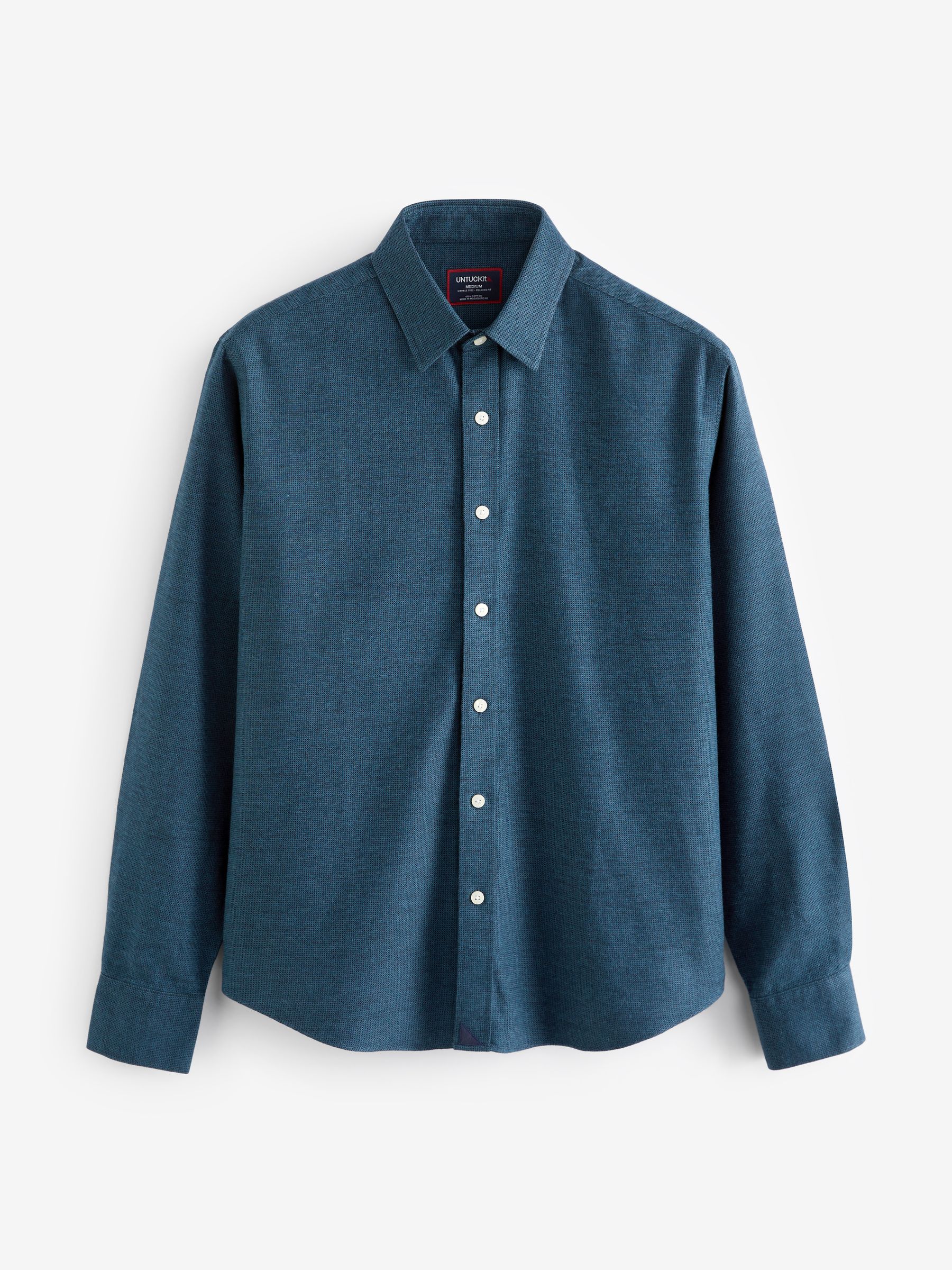 UNTUCKit Blue Sky Wrinkle-Free Regular Fit Veneto 100% Cotton Shirt - Image 5 of 5