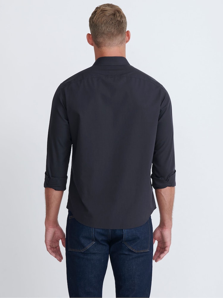 UNTUCKit Black Wrinkle-Free Slim Fit Black Stone 100% Cotton Shirt - Image 2 of 5