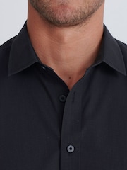 UNTUCKit Black Wrinkle-Free Slim Fit Black Stone 100% Cotton Shirt - Image 4 of 5