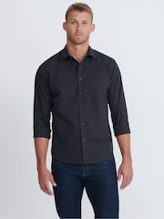 UNTUCKit Black Dark Wrinkle-Free Slim Fit Black Stone 100% Cotton Shirt - Image 5 of 6