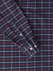 UNTUCKit Blue Dark 100% Cotton Flannel Regular Fit Bozeman Shirt - Image 6 of 6