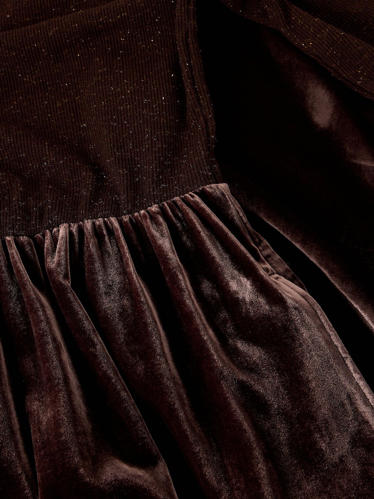 White Stuff Brown Vice Velvet Mix Dress - Image 6 of 6 White Stuff Brown Vice Velvet Mix Dress - Image 6 of 6