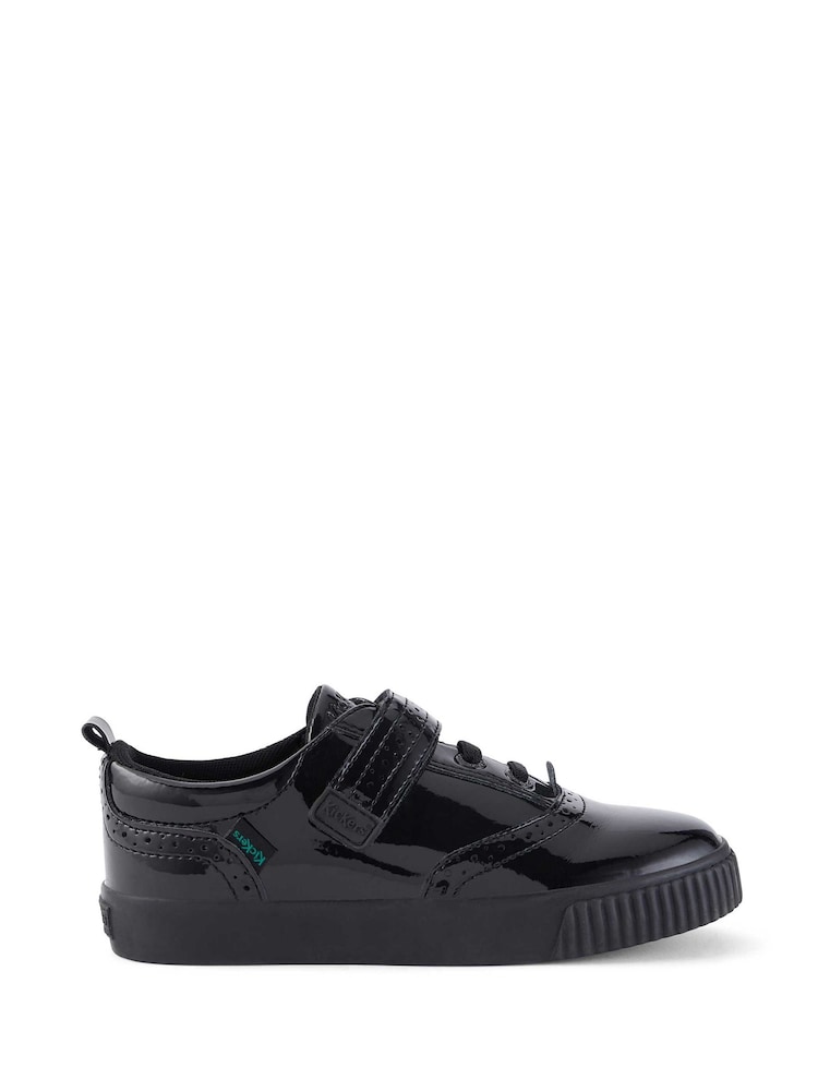 Kickers Black Junior Tovni Brogue Patent Leather Shoes - Image 1 of 9