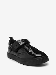 Kickers Black Junior Tovni Brogue Patent Leather Shoes - Image 3 of 9