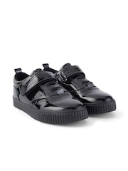 Kickers Black Junior Tovni Brogue Patent Leather Shoes - Image 4 of 9
