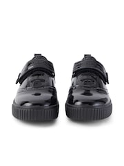 Kickers Black Junior Tovni Brogue Patent Leather Shoes - Image 5 of 9