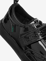 Kickers Black Junior Tovni Brogue Patent Leather Shoes - Image 9 of 9