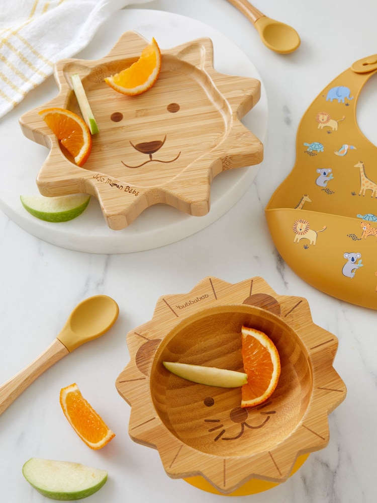 JoJo Maman Bébé Lion Suction Plate & Spoon Set - Image 4 of 4