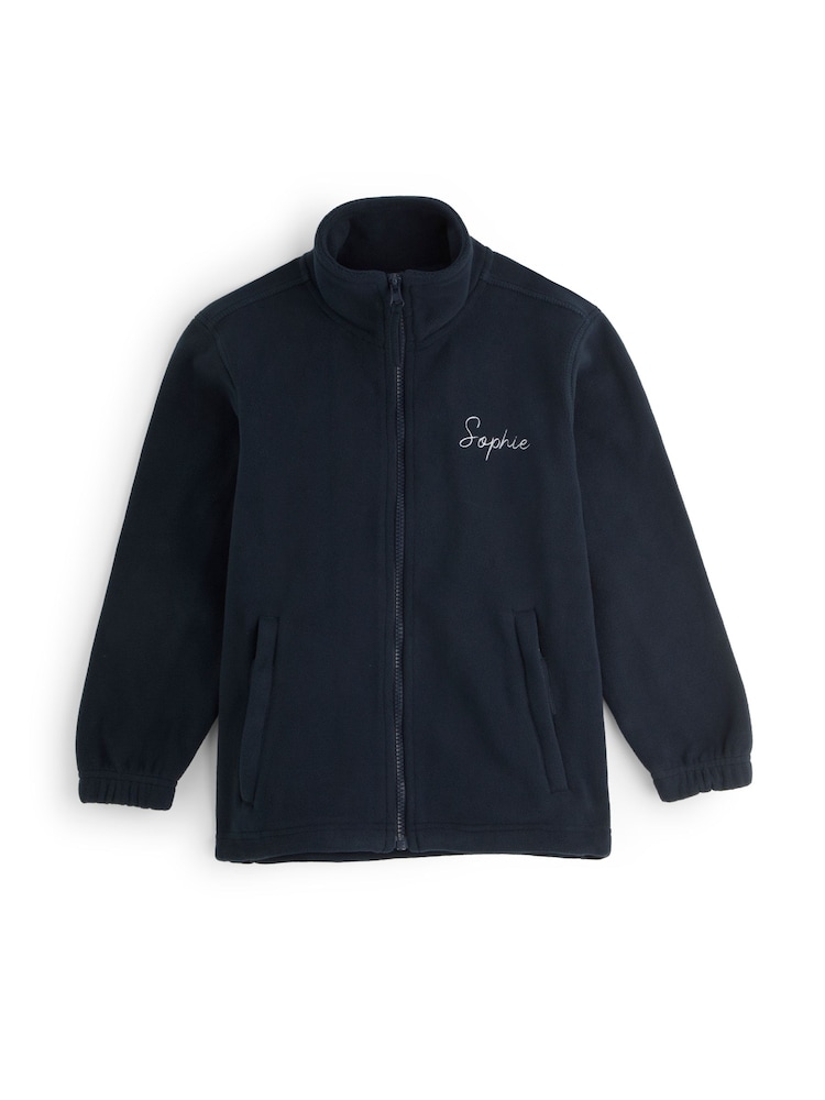 Personalised Embroidered Name Fleece by Dollymix - Image 1 of 4 Personalised Embroidered Name Fleece by Dollymix - Image 1 of 4