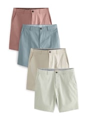 Mehrfarbig/Pastell - Gerade Passform - Stretch-Chinoshorts, 4er-Pack - Image 1 of 15