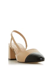 Dune London Neutral Crofts Slingback Pumps - Image 1 of 5