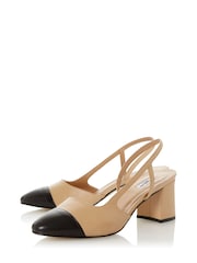 Dune London Neutral Crofts Slingback Pumps - Image 2 of 5