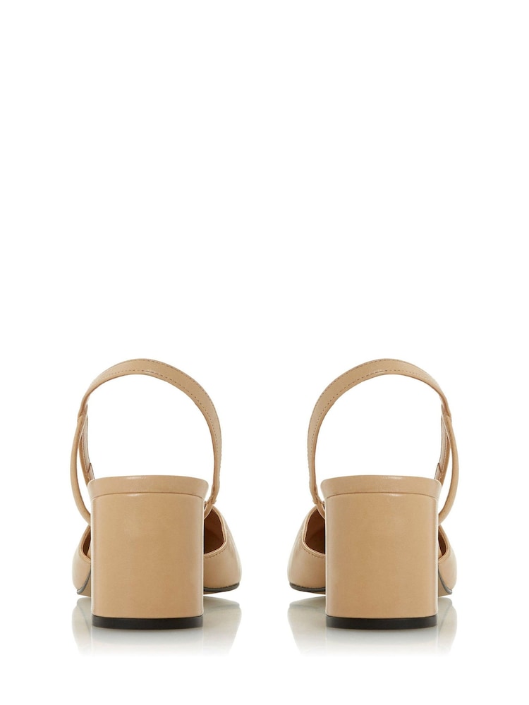 Dune London Neutral Crofts Slingback Pumps - Image 3 of 5