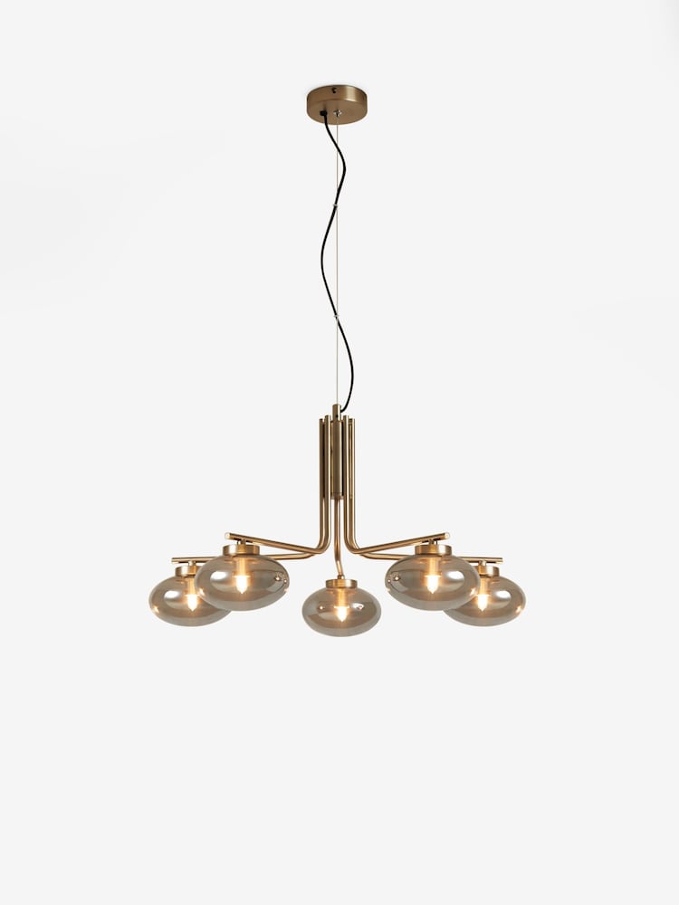 Brass Colton 5 Light Chandelier - Image 4 of 4