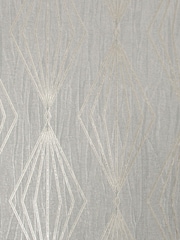 Art For The Home Light Grey Boutique Marquise Geo 10M Wallpaper - Image 2 of 3