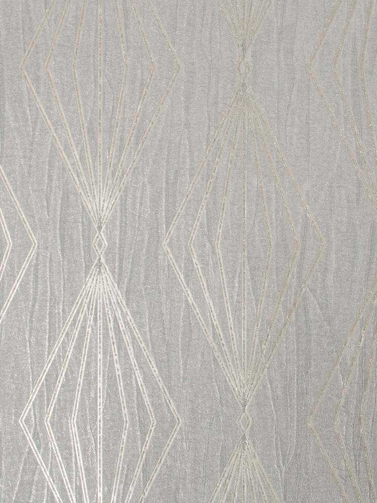 Art For The Home Light Grey Boutique Marquise Geo 10M Wallpaper - Image 2 of 3