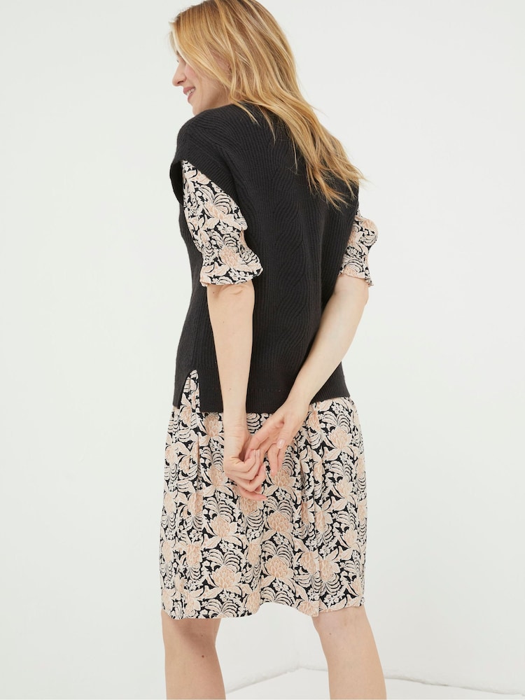 FatFace Black Hayley Cable Tank - Image 2 of 4